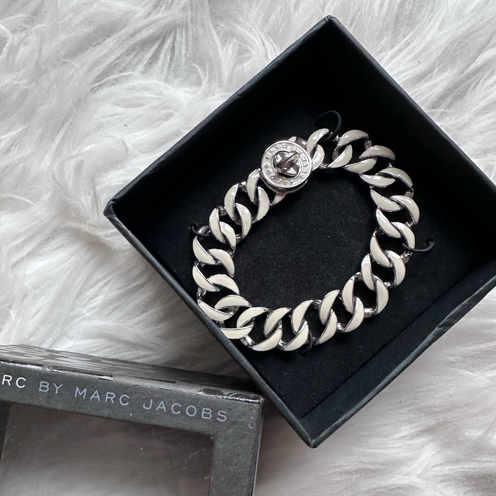MARC BY MARC JACOBS Neon Enamel Link Bracelet - White